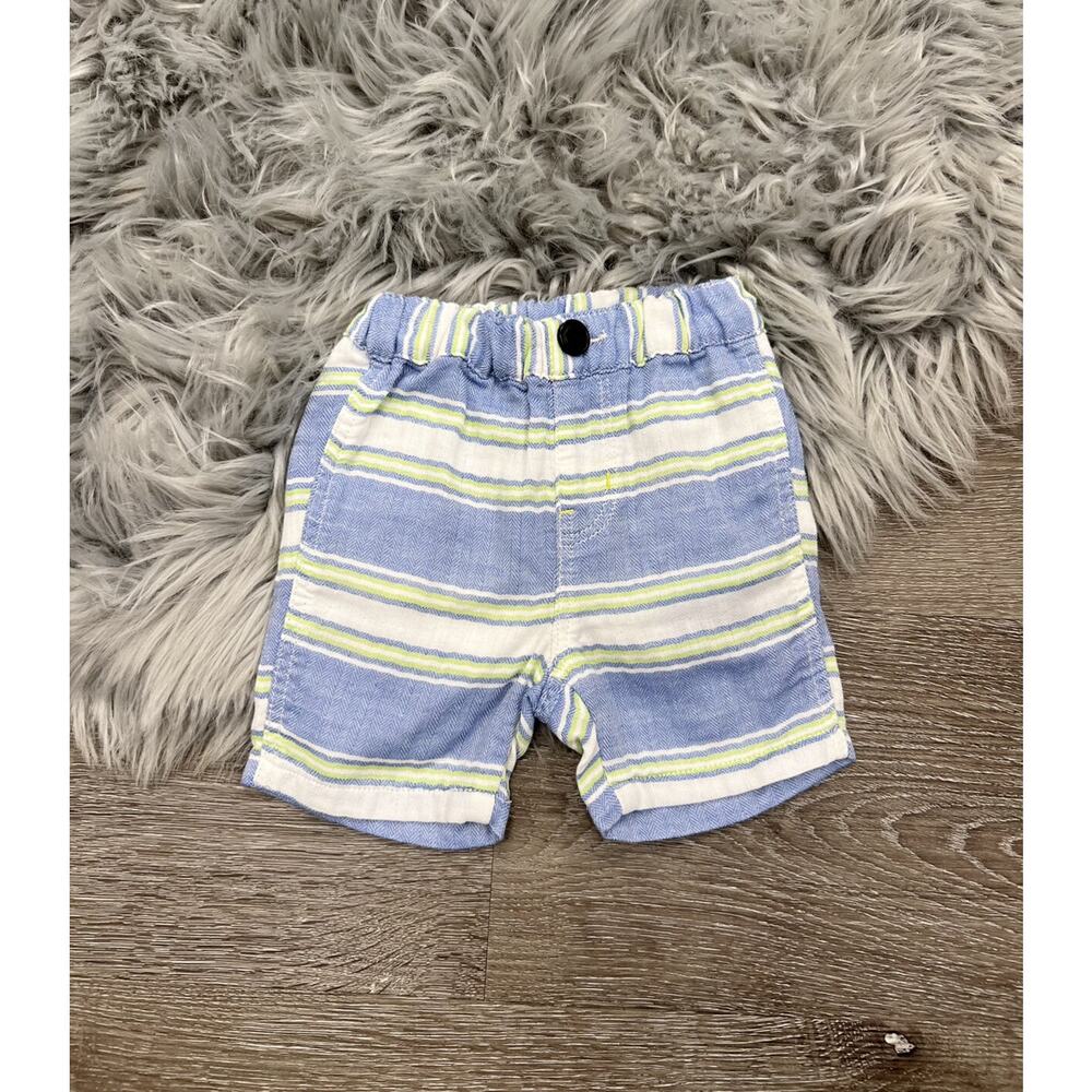 BitzKids‎ Green Striped Shorts 6/12month NEW